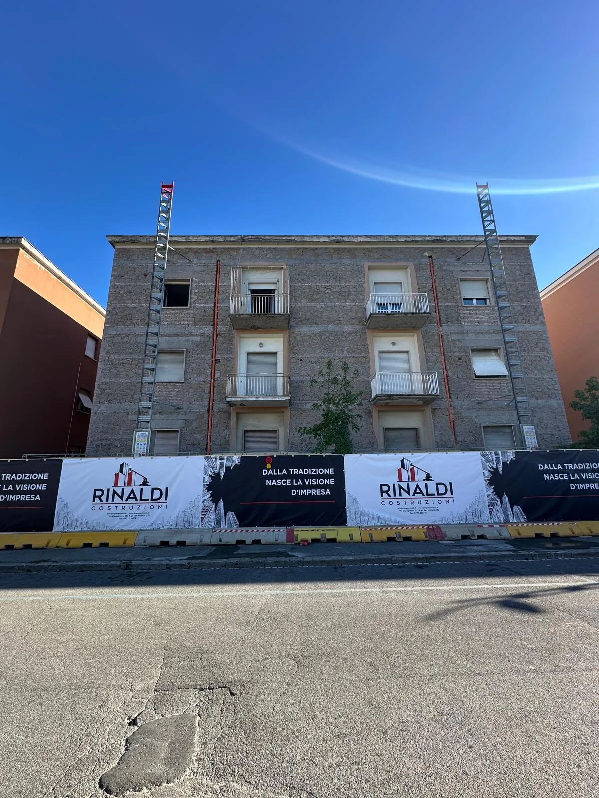 Prima dei lavori in Via Don Minzoni